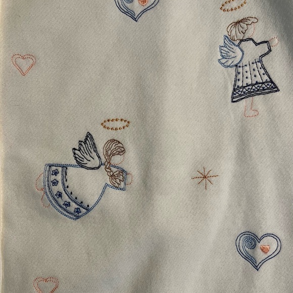 Shenanigans Vintage Christmas Embroidered Button Up Sweater Sweatshirt Women’s S - Picture 4 of 10